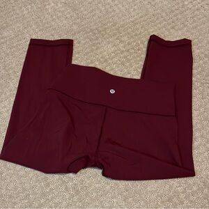 lululemon athletica women’s Burgundy Leggings size 8